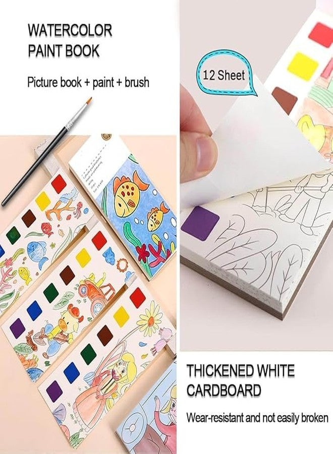 KETOVED Color Magic Book for Kids Activity Books for Children Coloring Books for Kids Ages 4-8 Years 20 Sheet Cartoon Painting kit with Brush (Fish Design) - Image 3