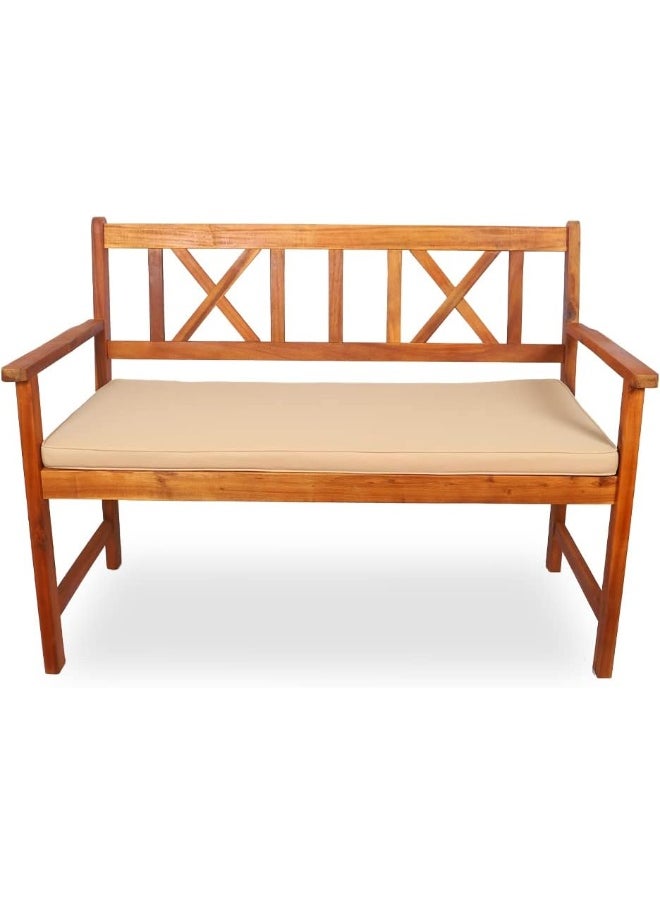 Raintree - Acacia Wood Garden Lounge Seating Sofa With Cushions Patio Sofa Seating Wooden Outdoor Balcony Terrace Yard Lawn Furniture - Image 1