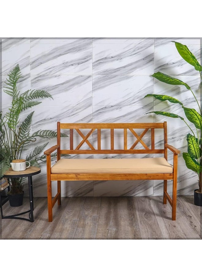 Raintree - Acacia Wood Garden Lounge Seating Sofa With Cushions Patio Sofa Seating Wooden Outdoor Balcony Terrace Yard Lawn Furniture - Image 1