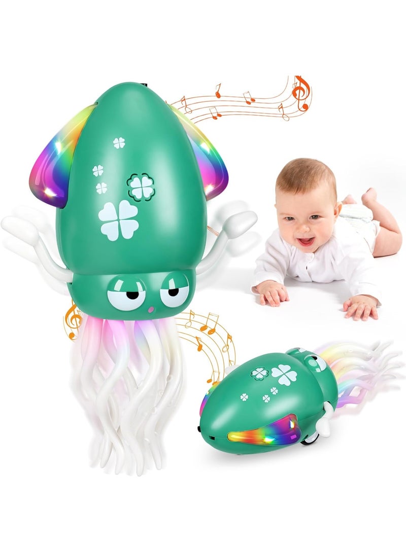 لعبة اخطبوط راقص كهربائية سحرية ، اخطبوط تلقائي جديد 2025 مع اضاءة LED وموسيقى لهدايا الاطفال، متعة تفاعلية للعب في الاماكن المغلقة والتنمية الحسية (اخضر) - Image 1