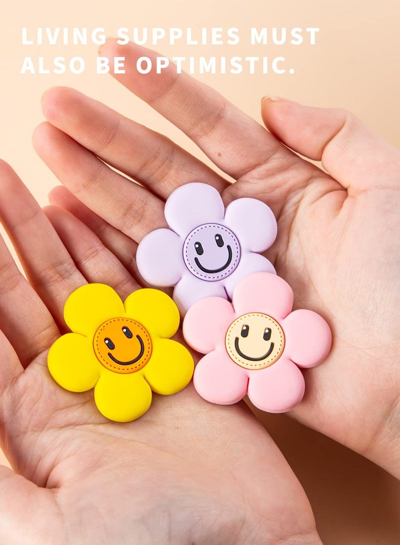 SOLARAE Magnetic Remote Control Holder Wall Mount - Self-Adhesive Strong Magnetic Organizer for Keys & Remotes - 3 Pack (Pink, Purple, Yellow) for Home & Office Use - Image 4