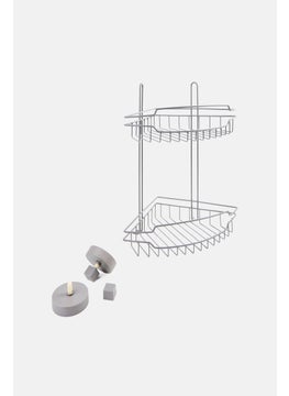 AMG Metal 2 Tier Corner Organizer, Grey  - Image 2