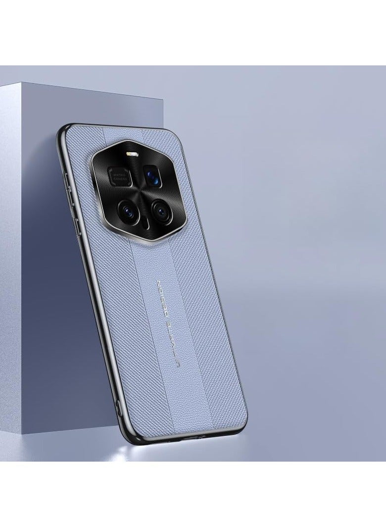 عام حافظة فاخرة من جلد PU لهاتف Honor Magic 7 RSR مع واقي عدسة - غطاء جلدي مقاوم للبصمات