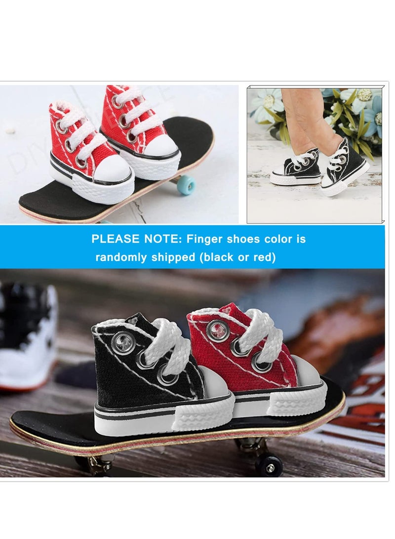Excefore Finger Skateboard, Skateboard Accessories Tools Set, Mini Toys Kits, Doll Breakdance Mini Cloth Shoes, Pressure Gifts for Children Teens Adults, for Kids Party Favor - Image 5