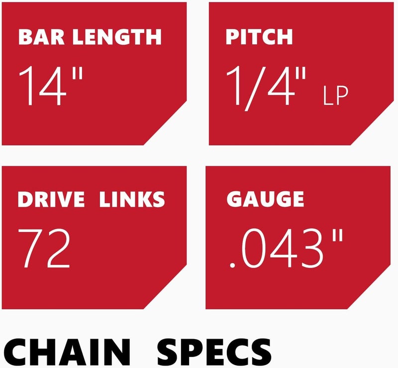 KAKEI 14 Inch Pole Saw Chain for Stihl 1/4" Pitch .043" Gauge 72 Drive Links Chainsaw Chain - 71PMM3 72 for Stihl Pole Saws (3 Chains) - Semi Chisel - Image 3