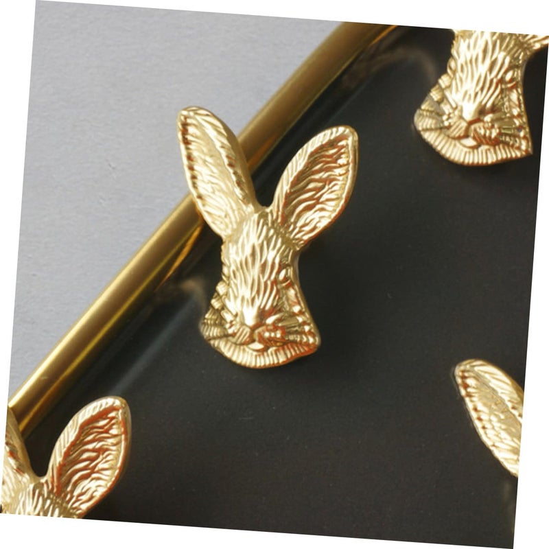 Brass Rabbit Head Vintage Single Hole Cabinet Door Handle Drawer Pull Knob 5 Inch - Image 5