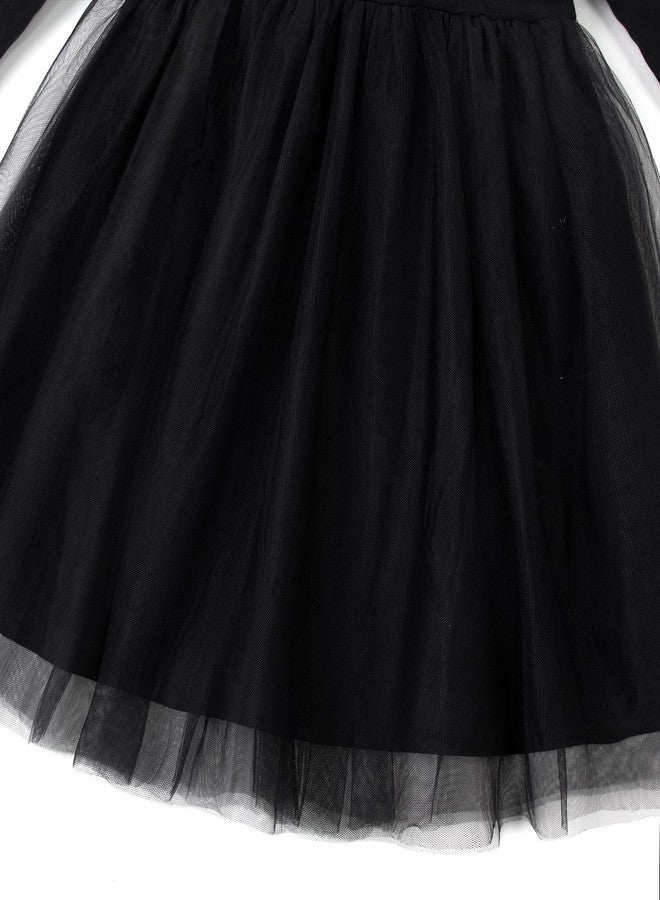Magic Park 18M-7Y Baby Ruffle Tutu Dress Toddler Girl Tulle A-line Skirt Kids Casual Dresses Birthday Holiday Outfits (0043A_Black, 18-24 Months) - Image 5