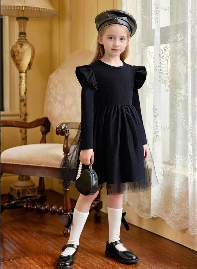 Magic Park 18M-7Y Baby Ruffle Tutu Dress Toddler Girl Tulle A-line Skirt Kids Casual Dresses Birthday Holiday Outfits (0043A_Black, 18-24 Months) - Image 2
