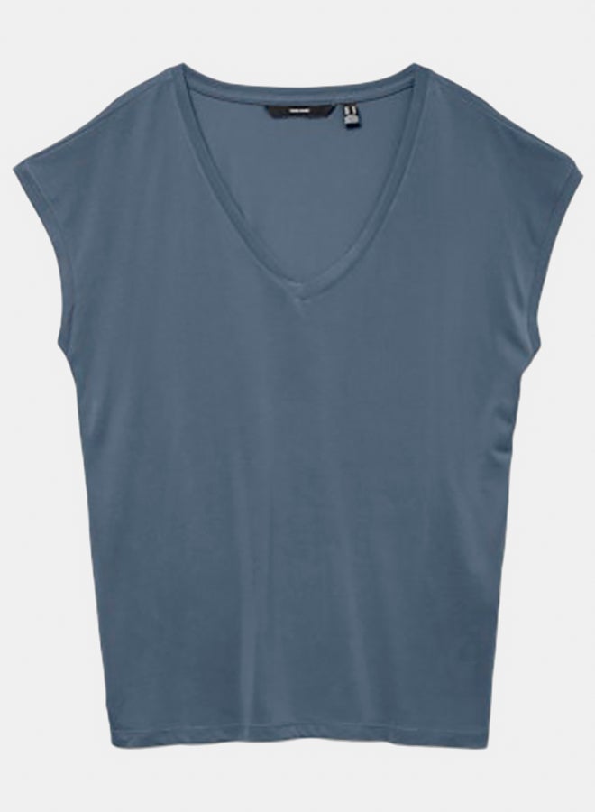 VERO MODA VERO MODA Womens Filli Shortsleeve V-Neck Tee  - Image 5