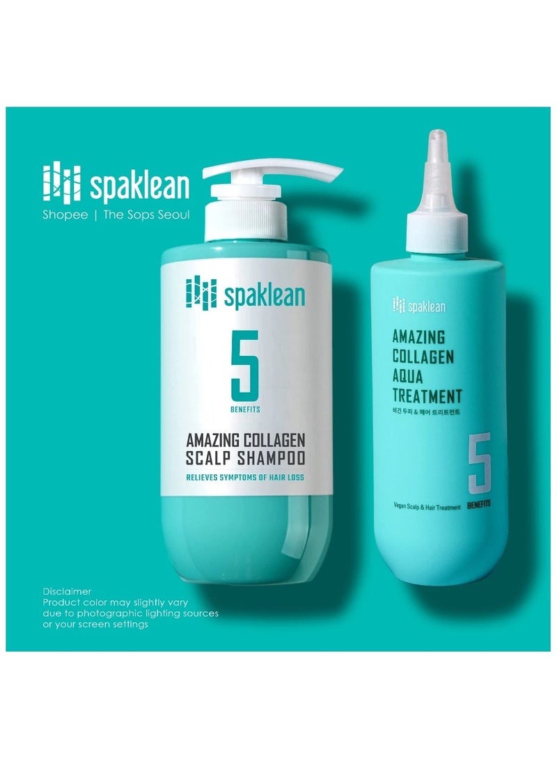 spaklean Amazing Collagen Scalp Shampoo & Aqua Treatment Set - Image 1