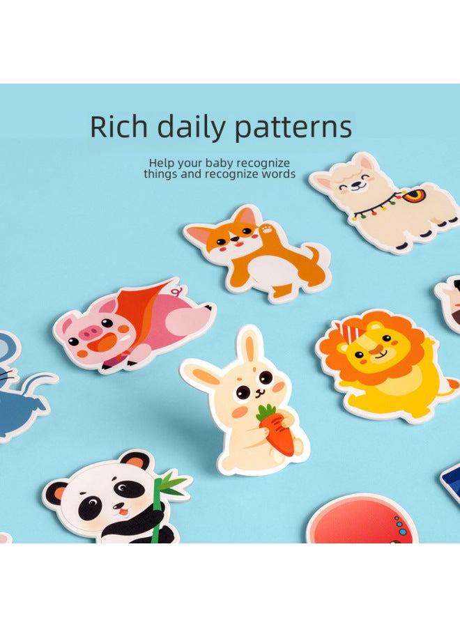 Quiet Doodle Books Baby Repeated Tearing Pasting Busy Books Animal Recognition Cognitive Early Education Intelligence Toys-Color:Literacy Book 【16 Themes/220 Patches】 To Play When You Get It - Image 4