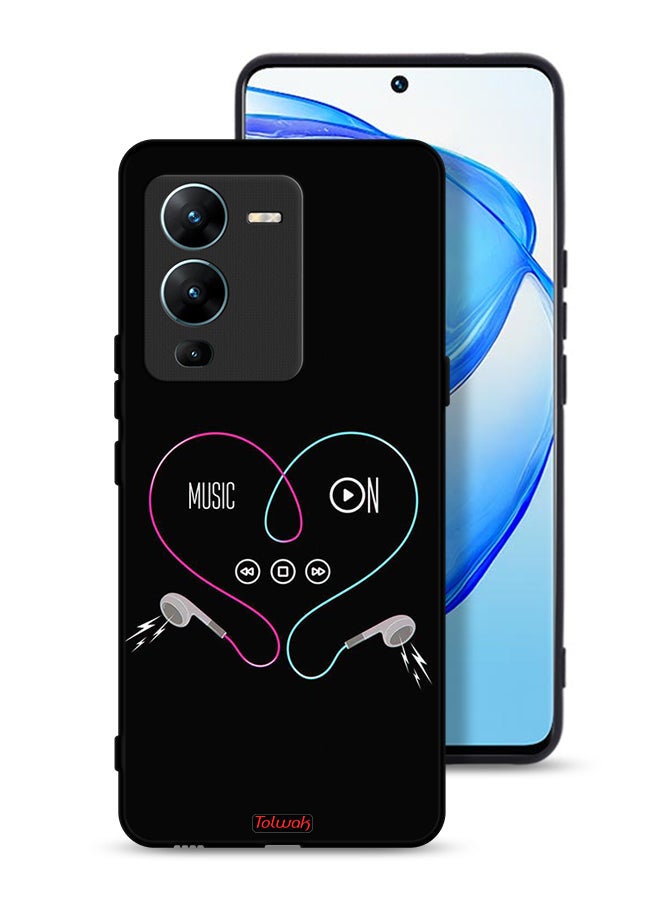 Tolwak Vivo V25 Pro 5G Protective Case Cover Music On - Image 1