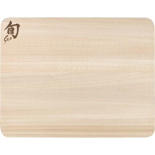 Shun Cutlery Small Hinoki Cutting Board 1075 x 825 Small Wooden Japanese Chopping Board for Kitchen MediumSoft Wood Preserves Knife Edges Forest Stewardship Council Certified