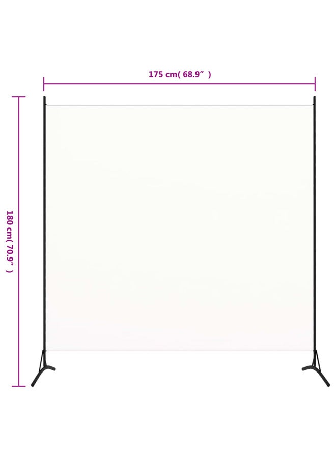 vidaxl 1-Panel Room Divider White 175x180 cm 320735 - Image 2