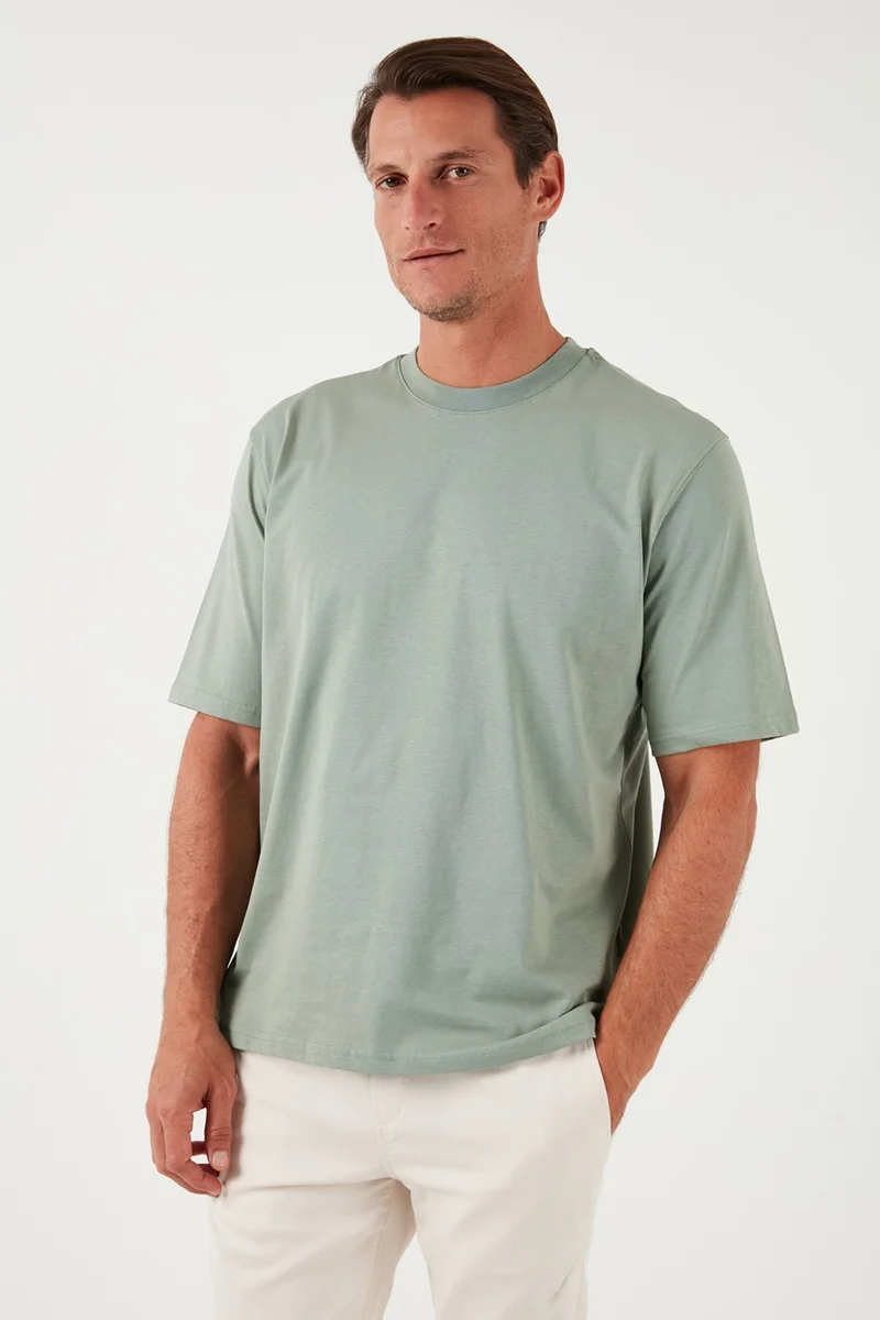 بوراتي Cotton Oversize Crew Neck Basic T Shirt Men's T Shirt 5902365