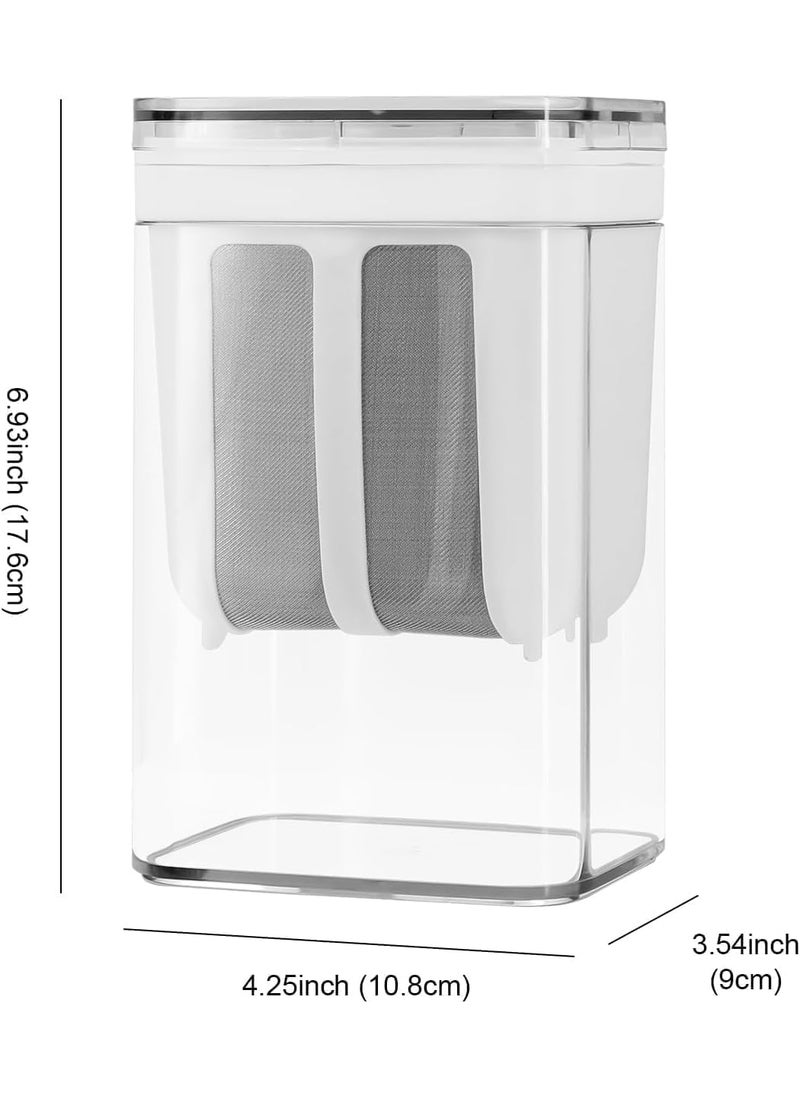 KITSSENTIAL - Kitssential Home Curd Maker 1100ml Yogurt Filter Strainer BPAFree Multi Yoghurt Maker Strainer Perfect for Homemade Cheese Soup Fruit Juice Coffee Cheese Maker Yogurt Filter Strainer - Image 1