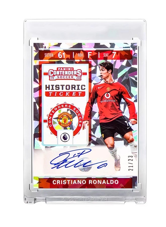 بانيني بطاقة كرة قدم بتوقيع كريستيانو رونالدو، بطاقة تداول موقعة فردية، إصدار للمجمعين، تذكارات وبطاقات رياضية لعشاق كرة القدم وهواة الجمع - Image 1