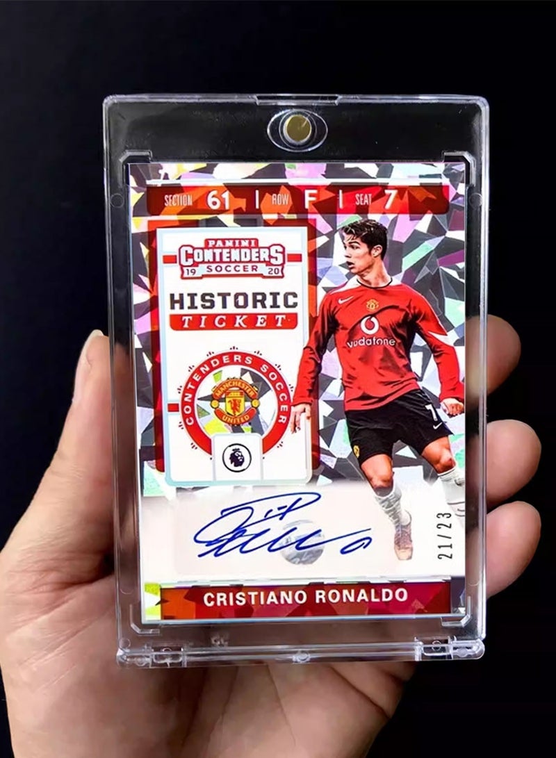 بانيني بطاقة كرة قدم بتوقيع كريستيانو رونالدو، بطاقة تداول موقعة فردية، إصدار للمجمعين، تذكارات وبطاقات رياضية لعشاق كرة القدم وهواة الجمع - Image 2