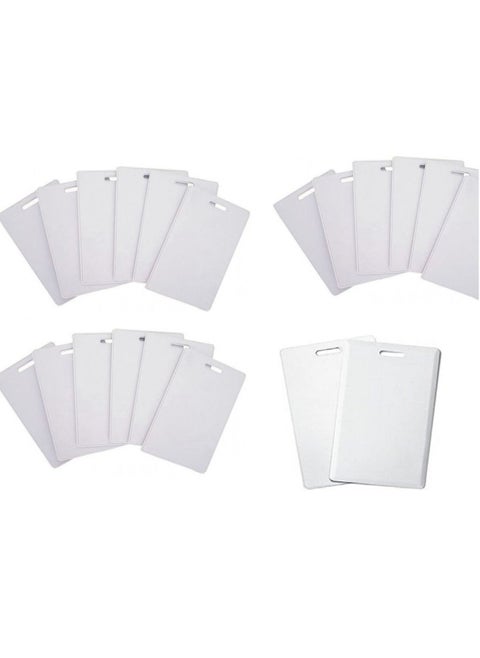 RFID 125KHz Writable Rewrite T5577 Proximity Access White 1.9mm Thick Card White 20 Pieces