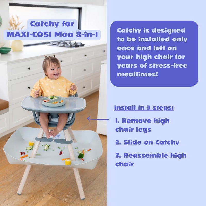 CATCHY - Food Catcher - Compatible with Maxi-COSI Moa 8-in-1 High Chair + 11 Other High Chairs - Highchair Sold Separately - Baby & Toddler Food & Mess Catcher - Under High Chair Accessory - Image 5