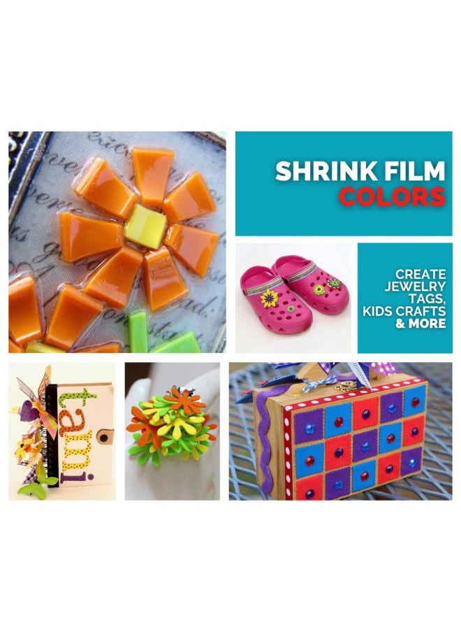 Grafix Grafix Film Assorted, 8.5 x 11, Pack of 6, Opaque Sheets, Design Your Art and Shrink It to Create Jewelry, Embellishments, Paper, 6 Fl Oz  - Image 4