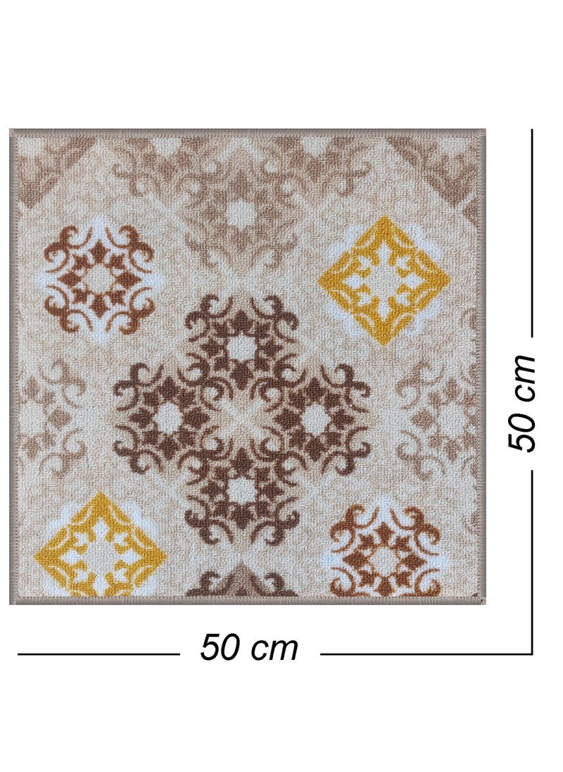 Mac Carpet Square lightweight doormat Sise 50 cm x 50 cm. ,Beige  - Image 2