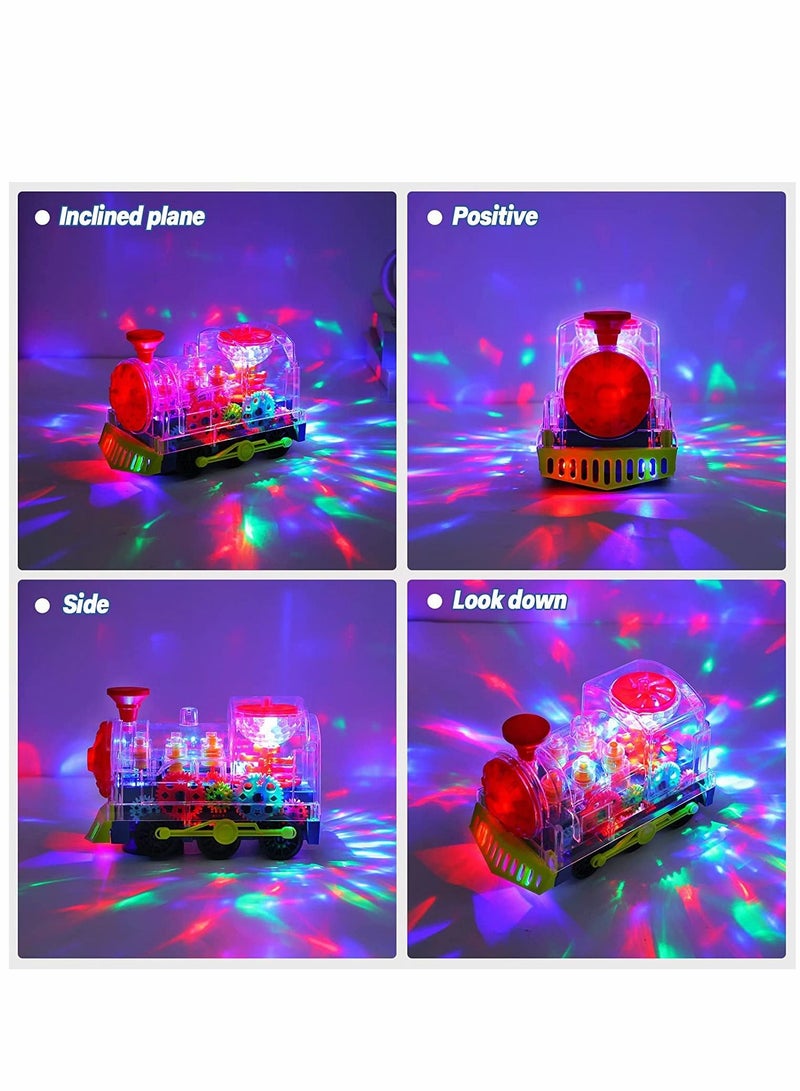 SYOSI Baby Musical Car Toys Musical Toys for Toddlers Train Crawling Tummy Time Toys for Kids with Electronic Light Sound Music Early Educational Train Sets for Infant Birthday(Ordinary Battery) - Image 5