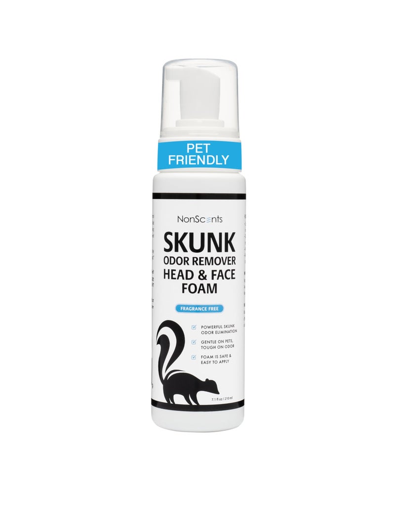 NonScents Skunk Odor Remover Head & Face Foam â€“ Easily Eliminate Skunk Odor from Pets, Carpets, Clothing, Ready-to-Use for Dogs, Cats, Home, Carpet, Car, Clothes - Fragrance Free Freshener - Image 1