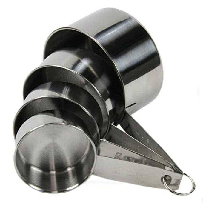 SELECT 4 PIECE MEASURING CUP SET 14 13 12 AND 1 CUP STAINLESS STEEL
