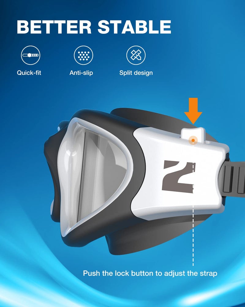 ZIONOR Swim Goggles, G1 SE Swimming Goggles Anti-Fog for Adult Men Women - Image 5