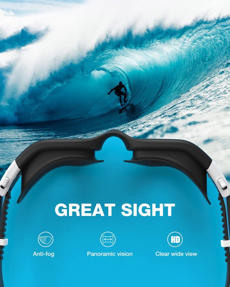 ZIONOR Swim Goggles, G1 SE Swimming Goggles Anti-Fog for Adult Men Women - Image 4