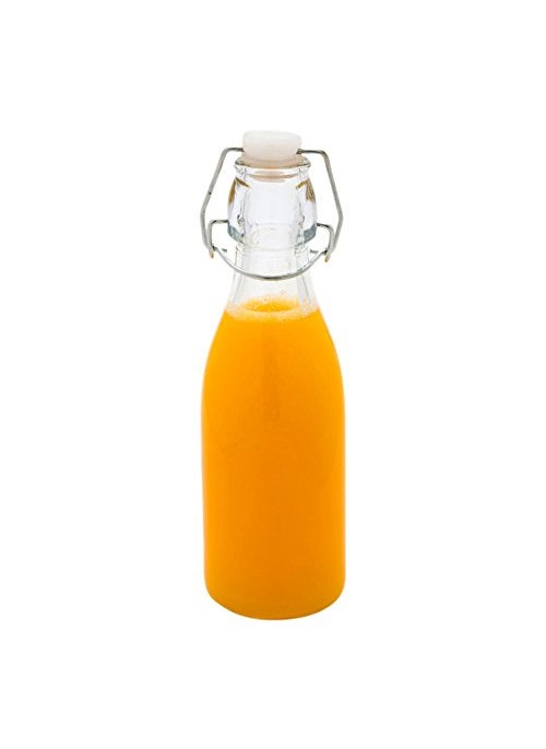 Restaurantware Restaurantware 9 Ounce Swing Top Glass Bottles 10 Airtight Seal Glass Bottles With Swing Top Lids  Small Resealable Clear Glass Hinge Top Glass Bottles For Sodas Kombuchas Juices 