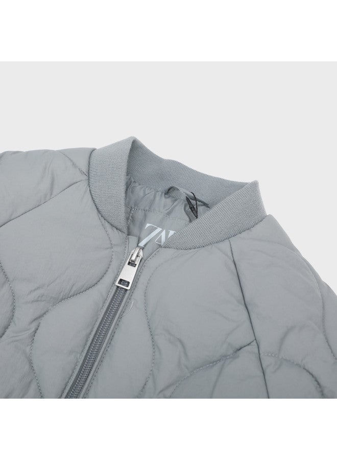 Zara Stylish Kids' Thick Embossed Warm Versatile Casual Jacket - Image 4