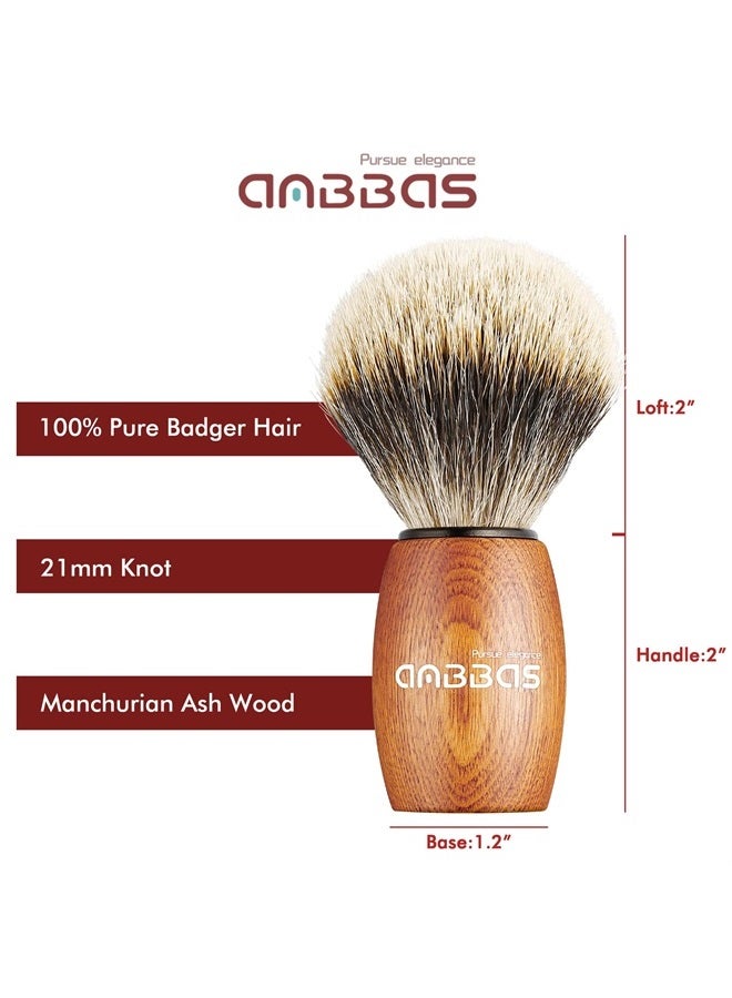 Anbbas Fine Badger Hair Shaving Brush with 100g Shaving Soap Refill and Upgrade Lathering Way-POP Mug A5 Melamine,Foaming Set for Men Wet Shave,Women Girls Hair Removal - Image 3