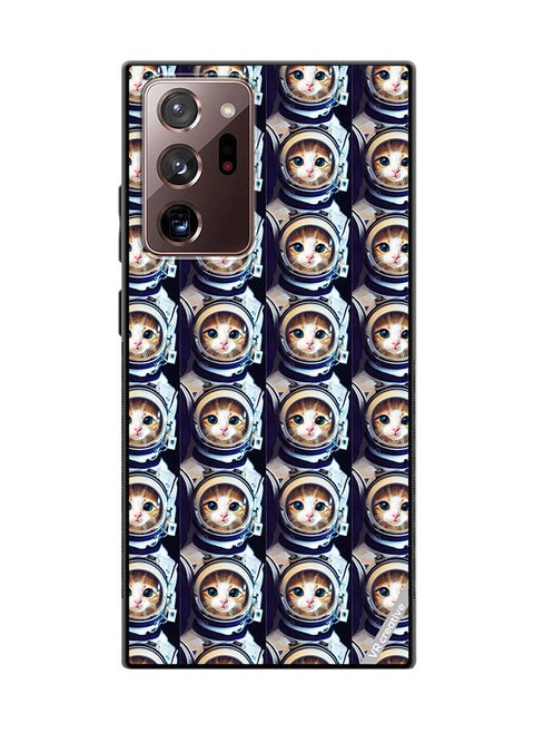 Protective Case Cover For Samsung Galaxy Note20 Ultra 5G Cat Face Inside Astronauts Helmet Pattern Design Multicolour