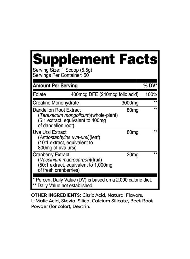 Wellah Pump-It-Up Creatine (50 Servings, Strawberry Lemonade) - Creatine Monohydrate with Dandelion, Uva Ursi, & Cranberry Extract - Image 2