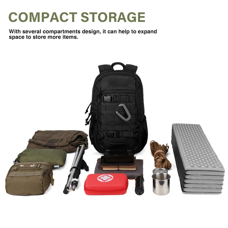 Mardingtop Tactical Molle Backpack for Men 18L EDC Hiking & Motorcycle Backpack - Image 3
