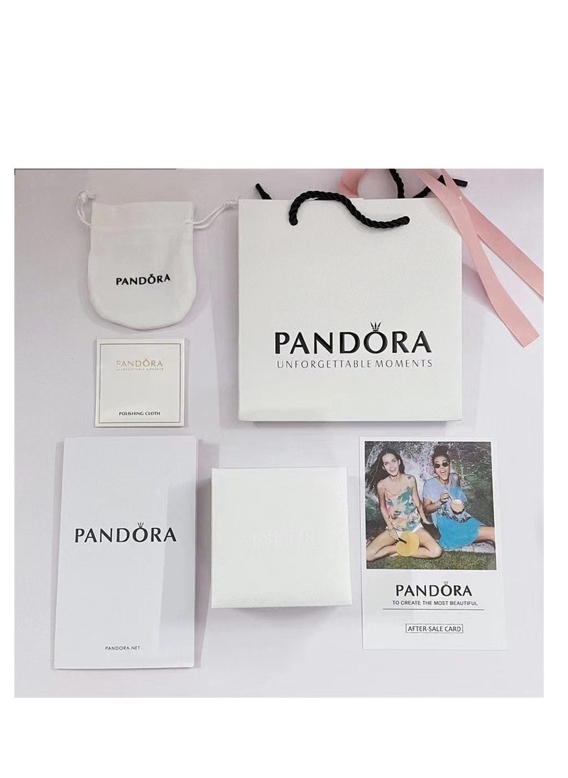 Pandora Violet - Pandora Silver & Rose Gold Heart Love Lock Charm Bracelet - Image 1