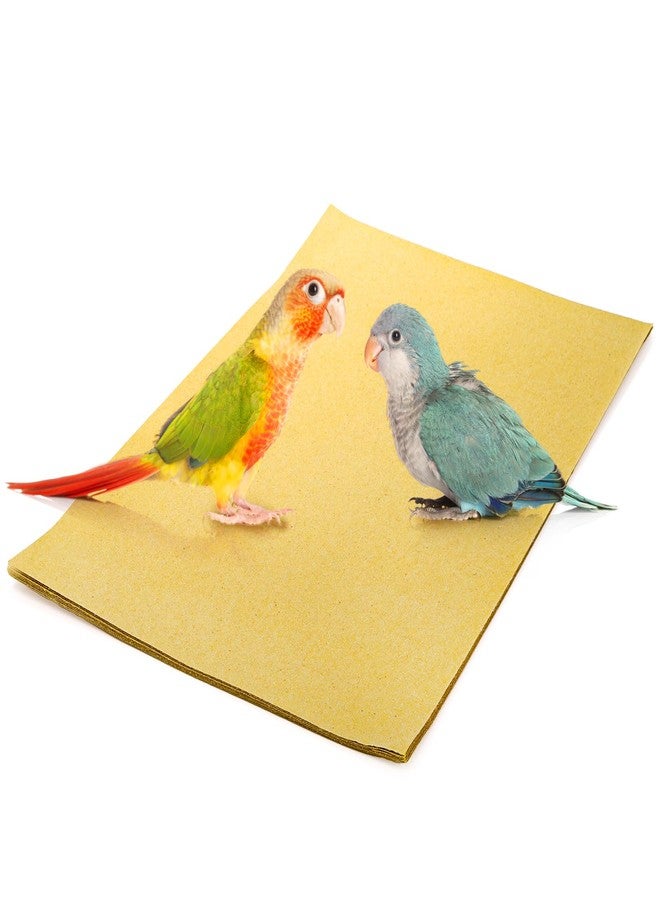 Okllen 50 Pieces Gravel Liner Paper for Bird Cage, 11 x 17 inch Birdcage Liner Pet Bedding Accessories, Parrot Cage Sandpapers - Image 5