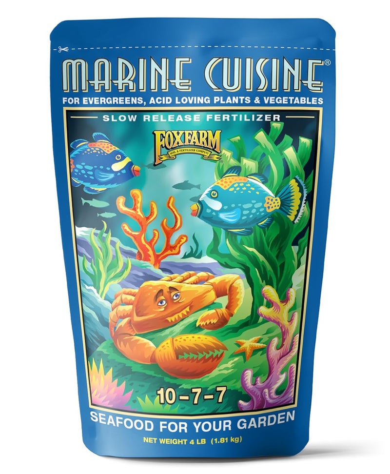 Fox Farm FoxFarm Marine Cuisine Dry Fertilizer - 4 lb Slow Release for Evergreens and Acid Loving Plants - Image 1