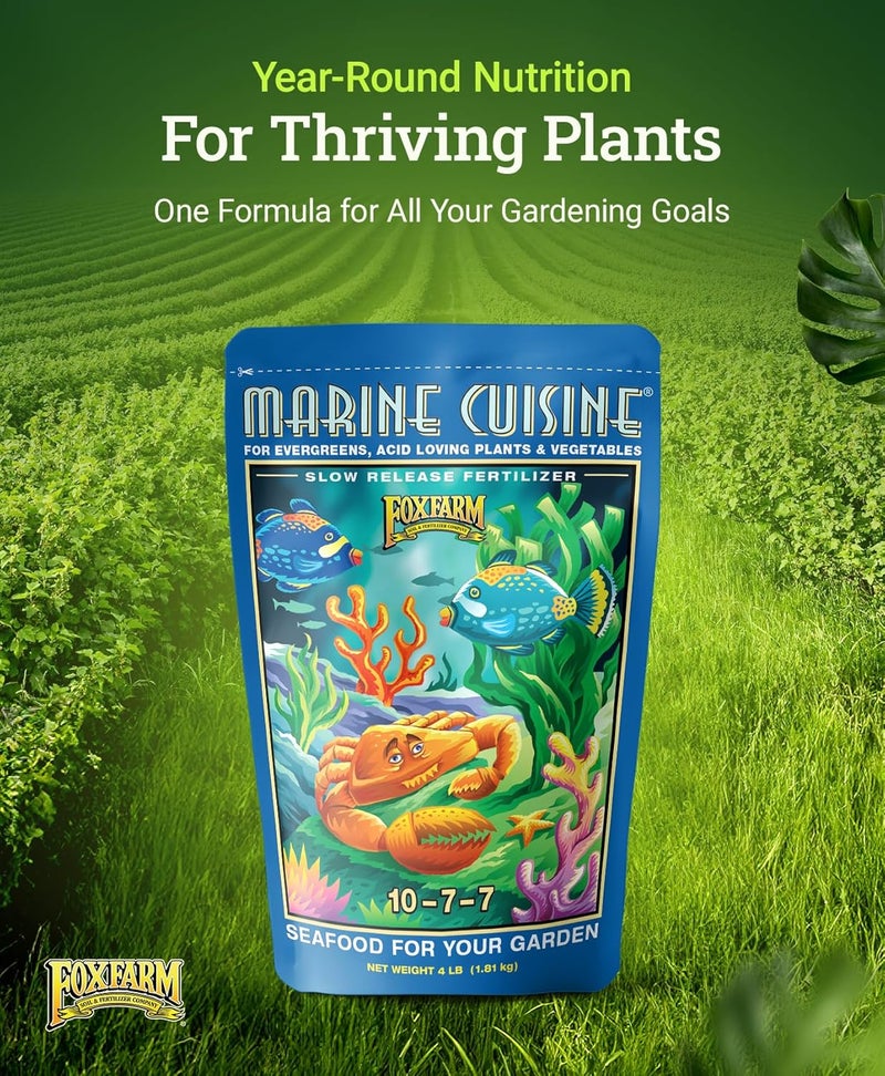 Fox Farm FoxFarm Marine Cuisine Dry Fertilizer - 4 lb Slow Release for Evergreens and Acid Loving Plants - Image 5