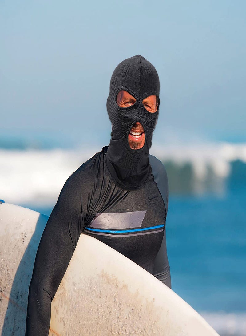 Excefore Balaclava Covering 4Pcs Multicolor Three Holes Full Face Covering Summer Thin Open Face Hood Windproof Motorcycle Face Cover for Cycling Skiing Outdoor Activities Ice Silk Breathable - Image 3