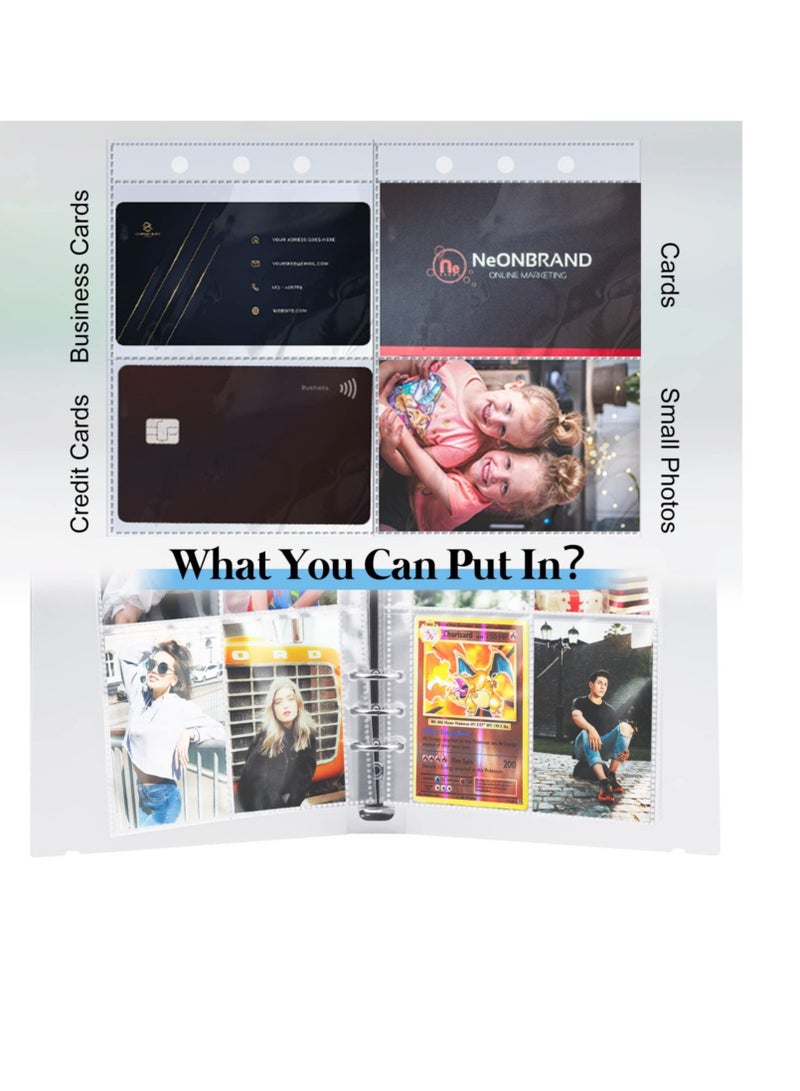 30 Double-Sided A5 Photo Sleeves for 6-Ring Binders - 240 Pocket Pages for Photos & Postcards, 3x5 Card Storage  - Image 3
