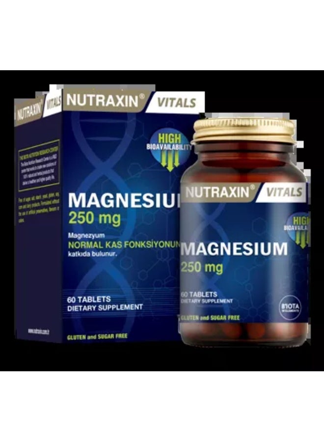 NUTRAXIN Magnesium Citrate 250 Mg 60 Tablets