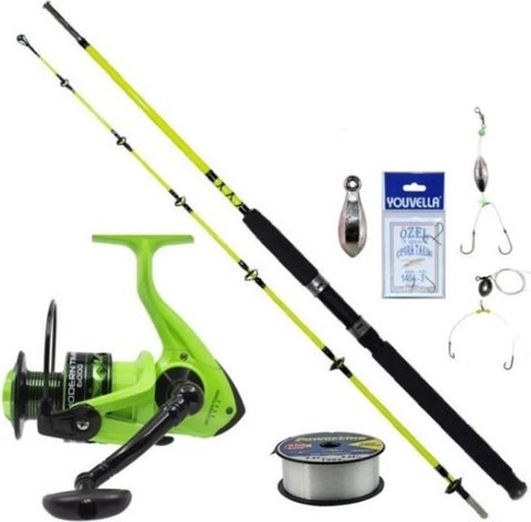 Remixon Machine (150M. Line Wrapped) 130 Cm. Boat Rod Set