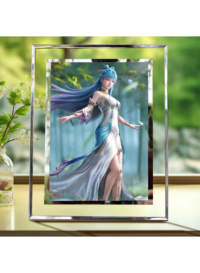 Huo Yu Hao Wang Dong Surrounding Douluo Mainland 2 Peerless Tang Gate Crystal Photo Frame Ornaments Gifts For Friends-Color:6inch Photo Frame + Photo-style 3  - Image 3