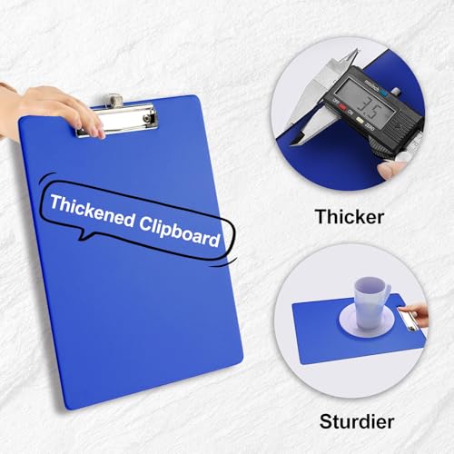 LIMANLIRY Clipboards with Pen Holder, Clip Boards Plastic Standard A4 Letter Size Holds 100 Sheets 8.5x11 Inch Papers 6 Pack Assorted Colors - Image 3