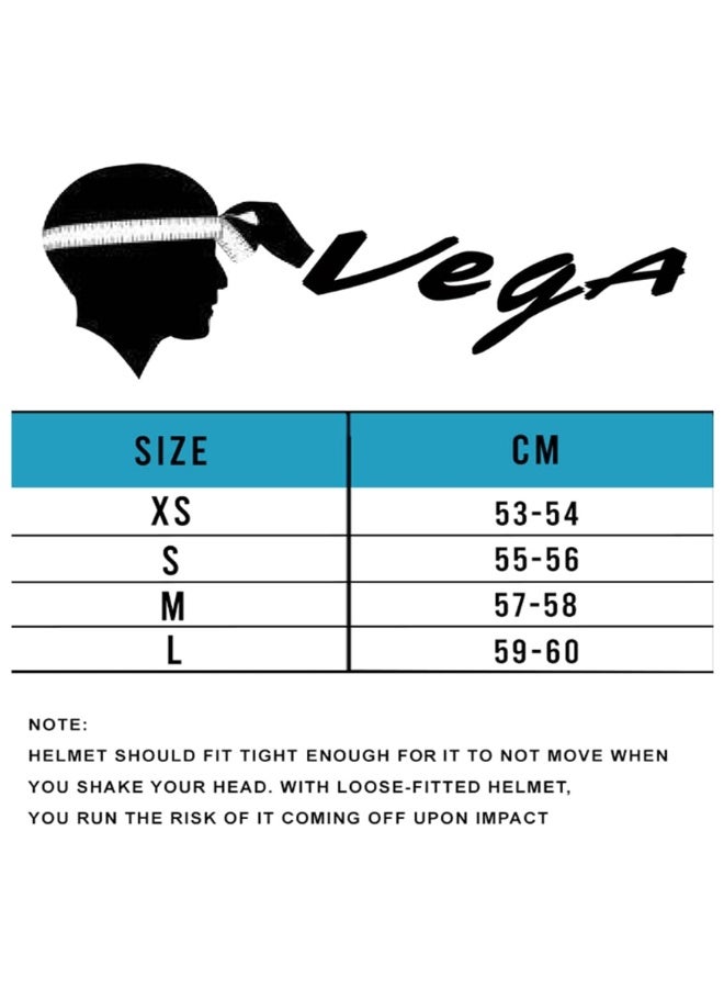 Vega Crux DX Victor Flip Up Motorcycle Helmet Dual Visor Clear and Inner Sun Visor ISI Certified Black Red Size M - Image 2