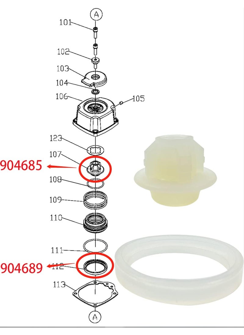 Delixike FN250B FN251 Nailer Head valve seal 904685 And 904689 Compatible With Porter Cable  - Image 4