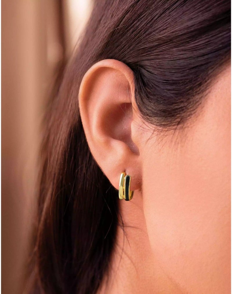 روبي آرت الذهب أقراط نسائية من الذهب الخالص عيار 18 قيراطًا - أنيقة وخفيفة الوزن - 3.6 جرام - Image 2